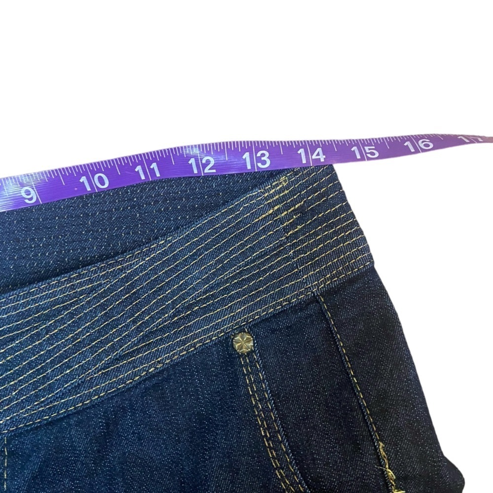 Cache Wide Leg Bell Button Low Rise Denim Jean Size 2 - Picture 9 of 16